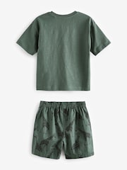 Ciment/kaki/animaux bleus - 100% coton Short Woven Bottoms Pyjamas 3 Lot (9mths-12yrs) - Image 8 de 9