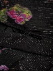 Ted Baker Tereysa Corrugated Pleated Midi Black Skirt - Image 4 of 5