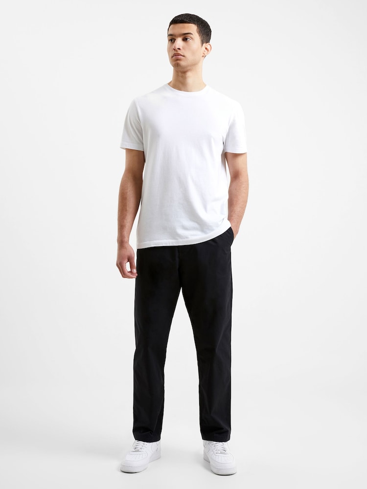 French Connection Black Military 100% Cotton Tapered Chino Trousers - Image 2 of 3
