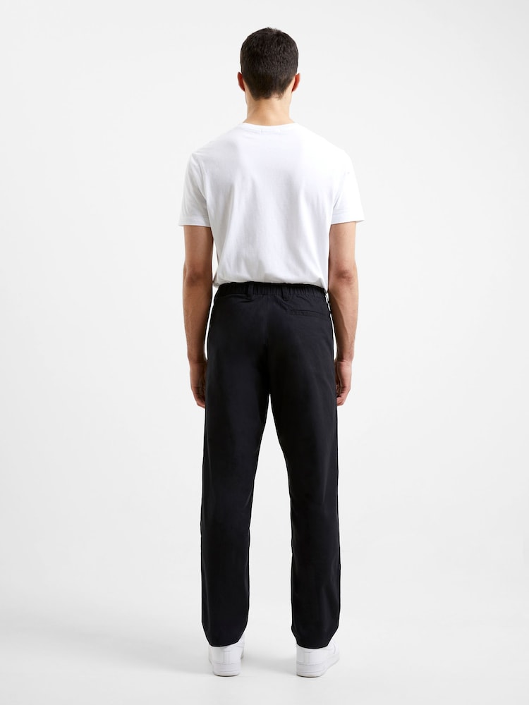 French Connection Black Military 100% Cotton Tapered Chino Trousers - Image 3 of 3