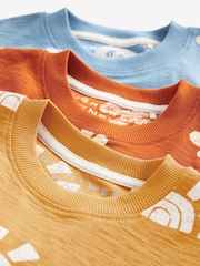 Blue/Yellow/Rust Waves Short Pyjamas 3 Pack (9mths-12yrs) - Image 8 of 9