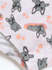 River Island Pink Girls Multipack of 6 Frenchie Briefs - Image 3 of 3