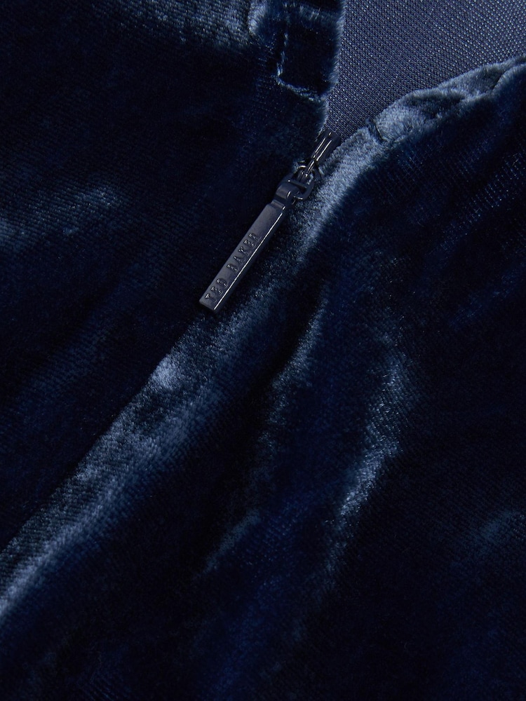Ted Baker Blue Libbiey Halterneck Jumpsuit With Wrap Bodice - Image 6 of 6