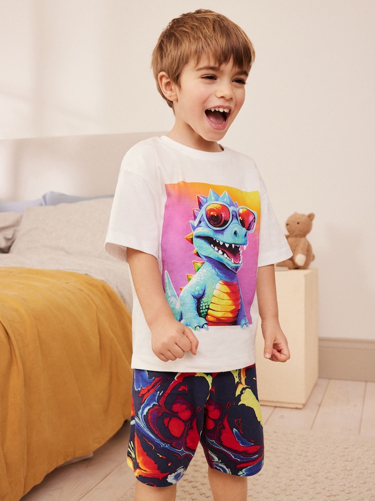 Mehrfarbig/Dinosauriermotive - Kurzer Single-Pyjama aus 100 % Baumwolle (9M.–8J.) - Bild 2 von 8 Mehrfarbig/Dinosauriermotive - Kurzer Single-Pyjama aus 100 % Baumwolle (9M.–8J.) - Bild 2 von 8