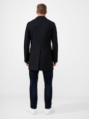 French Connection Blue/Grey Double Breasted Peacoat - Image 3 of 5