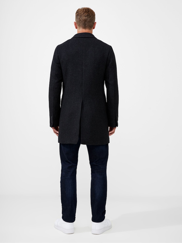 French Connection Blue/Grey Double Breasted Peacoat - Image 3 of 5