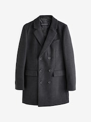 French Connection Blue/Grey Double Breasted Peacoat - Image 5 of 5