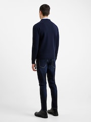 French Connection Blue Blue Milano Full Zip Up Jumper - Image 2 of 4