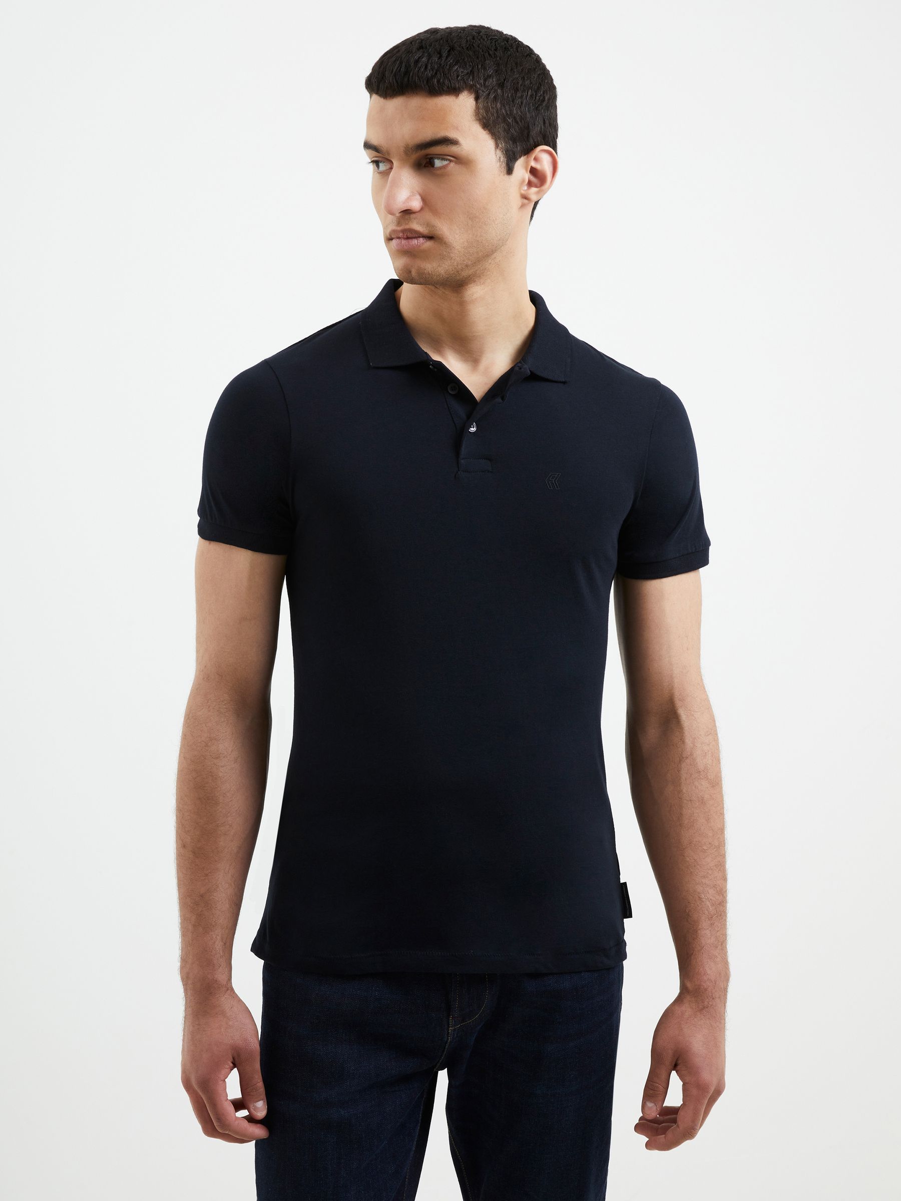 French Connection Blue Jersey Polo Shirt