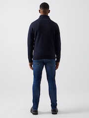 French Connection Blue Roll Neck Knit Jumper - Image 2 of 5