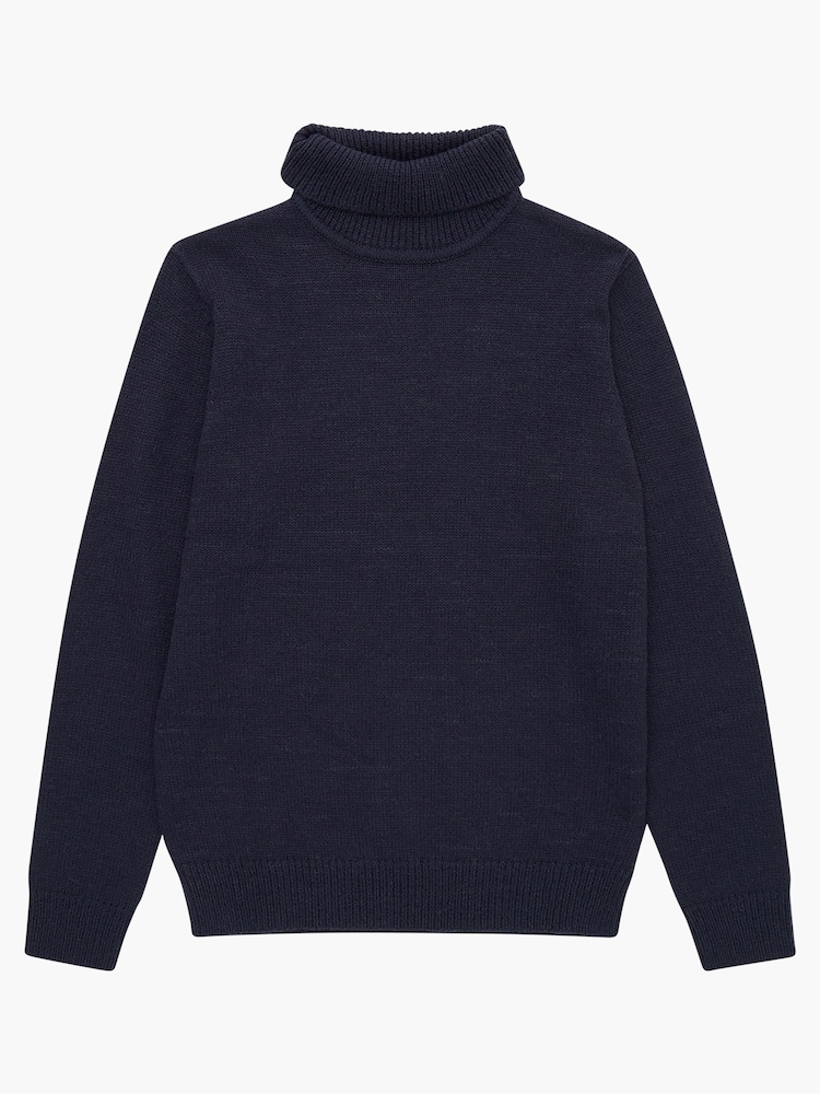 French Connection Blue Roll Neck Knit Jumper - Image 3 of 3