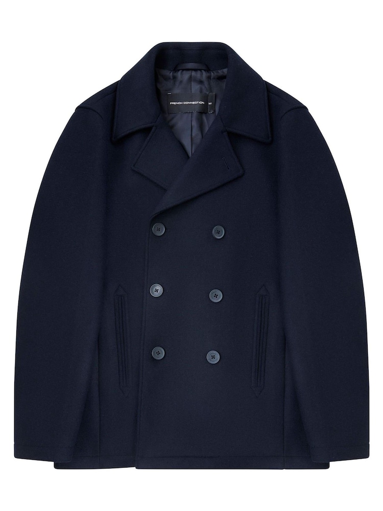 French Connection Lgt Mel Db Pea Coat - Image 1 of 5 French Connection Lgt Mel Db Pea Coat - Image 1 of 5