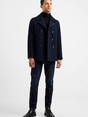 French Connection Lgt Mel Db Pea Coat - Image 3 of 5