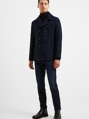 French Connection Lgt Mel Db Pea Coat - Image 4 of 5