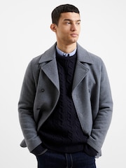 French Connection Grey Double Breasted Peacoat - Image 1 of 3