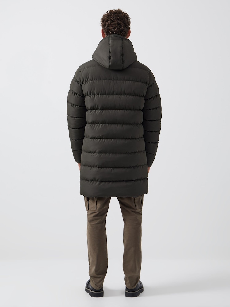 French Connection Green Row Long Length Parka Coat - Image 3 of 5