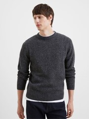 French Connection Grey Moss Crew Knit Jumper - Image 1 of 5