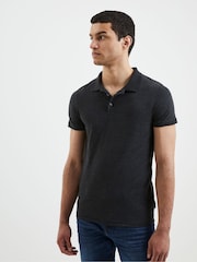 French Connection Black Melange J Polo Shirts 2 Pack - Image 2 of 4
