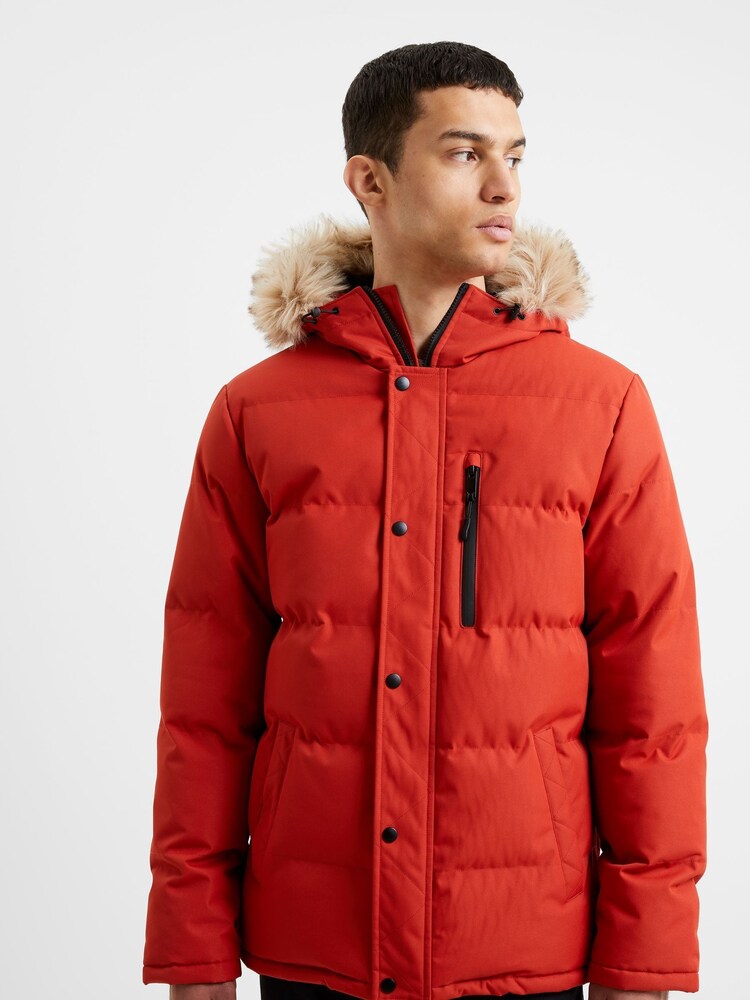 French Connection Burnt Orange Mid Length Row Parka Coat Jacket - Image 1 of 1