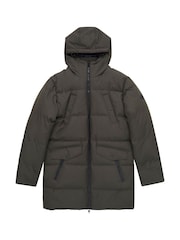 French Connection Green Long Length Row Zip Parka Coat - Image 5 of 5