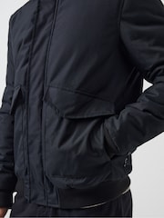 French Connection Black Faux Fur Trim Short Length Jacket - Image 6 of 6