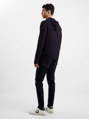 French Connection Blue Supersoft Hooded Knit Hoodie - Image 2 of 5