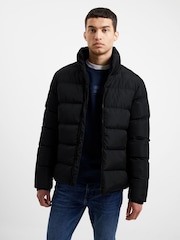 French Connection Black Mid Length Row Funnel Neck Jacket - Image 1 of 4