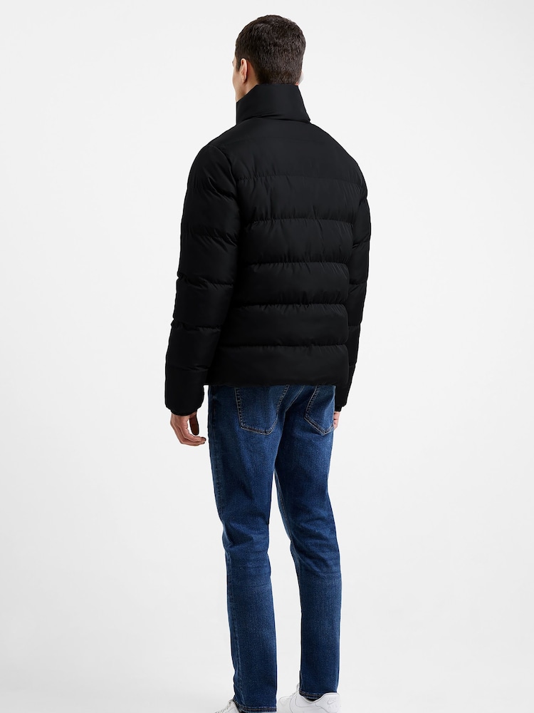 French Connection Black Mid Length Row Funnel Neck Jacket - Image 2 of 4
