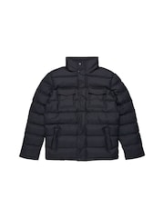 French Connection Dark Navy Blue 2 Pocket Row Funnel Jacket - Image 6 of 6