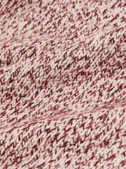 Reiss Bordeaux Jeeves Wool-Blend Speckled-Knit Crew-Neck Jumper - Image 5 of 7