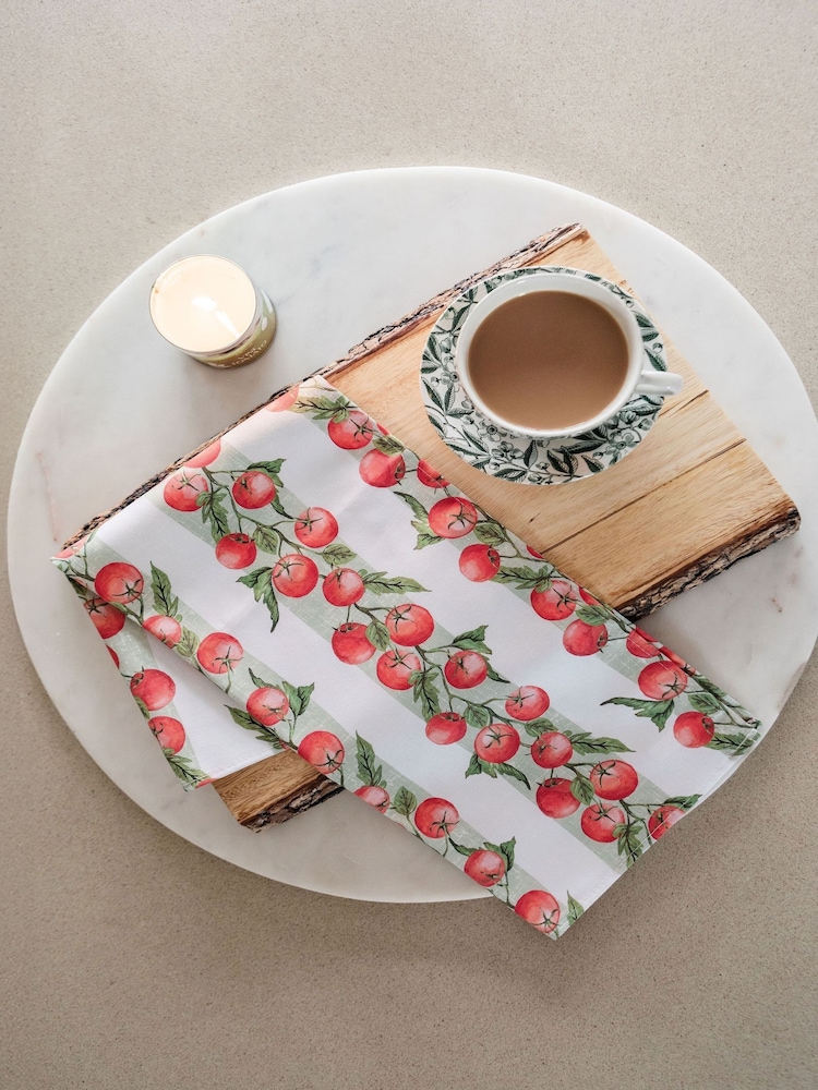 Avalon Home Red Vine Tomato Tea Towel - Image 2 of 6