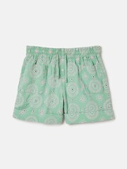 Joules Girls' Hopscotch Green Woven Shorts - Image 1 of 5
