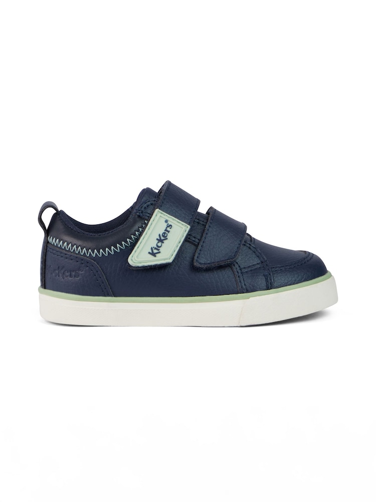 Kickers Blue Tovni Twin Zig Zig Trainers - Image 1 of 9