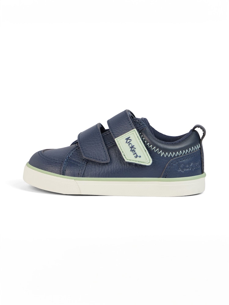 Kickers Blue Tovni Twin Zig Zig Trainers - Image 2 of 9