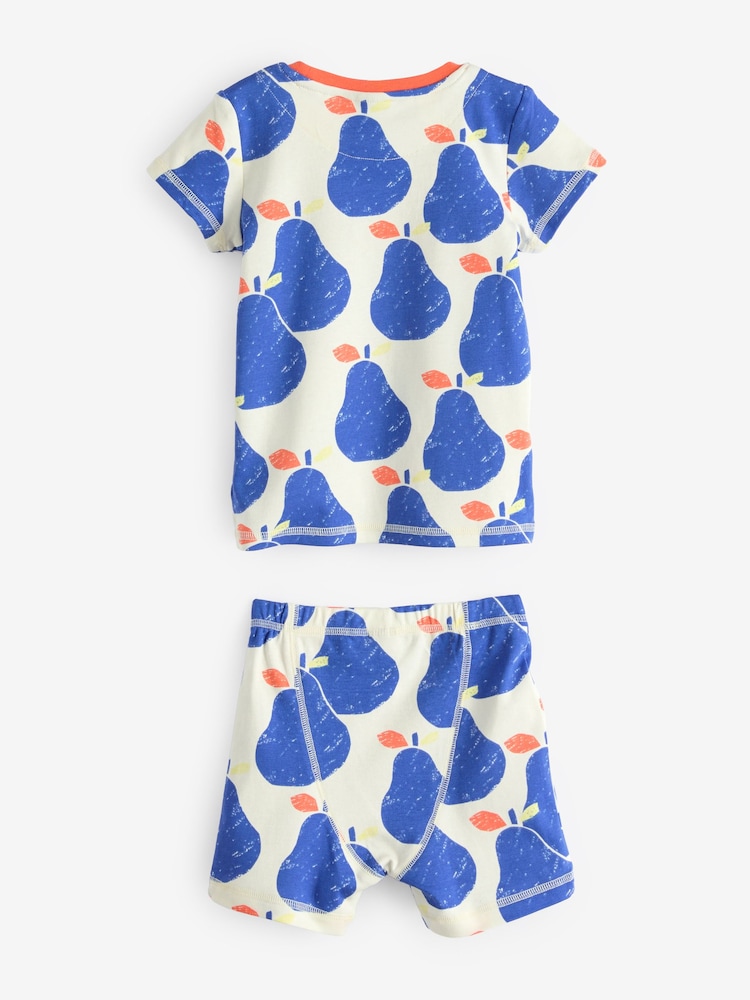 Multi Fruit 100% Cotton Short Pyjamas 3 Pack (9mths-12yrs) - Image 2 of 6