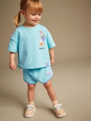 Blue Daisy Disney 100% Cotton Shorts Set (3mths-7yrs) - Image 1 of 8