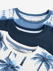 Marineblau/Weiß mit Batik-Surfprint - 100% Baumwolle, kurzer Pyjama, 3 Pack (6-16Jahre) - Bild 9 von 10