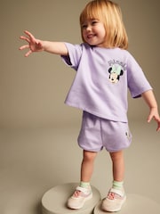 Purple Disney 100% Cotton Shorts Set (3mths-7yrs) - Image 1 of 6