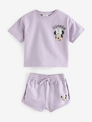 Purple Disney 100% Cotton Shorts Set (3mths-7yrs) - Image 5 of 6