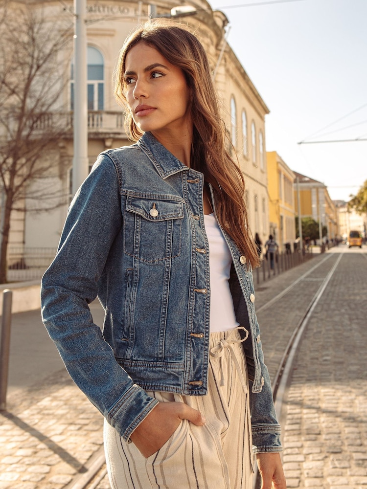 Srednje spranega videza - Threadbare klasična denim jakna - Slika 1 iz 4