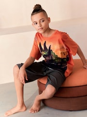 Orange Dinosaur Single Short Pyjamas (3-16yrs) - Image 2 of 7