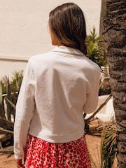 Threadbare White Classic Denim Jacket - Image 2 of 4