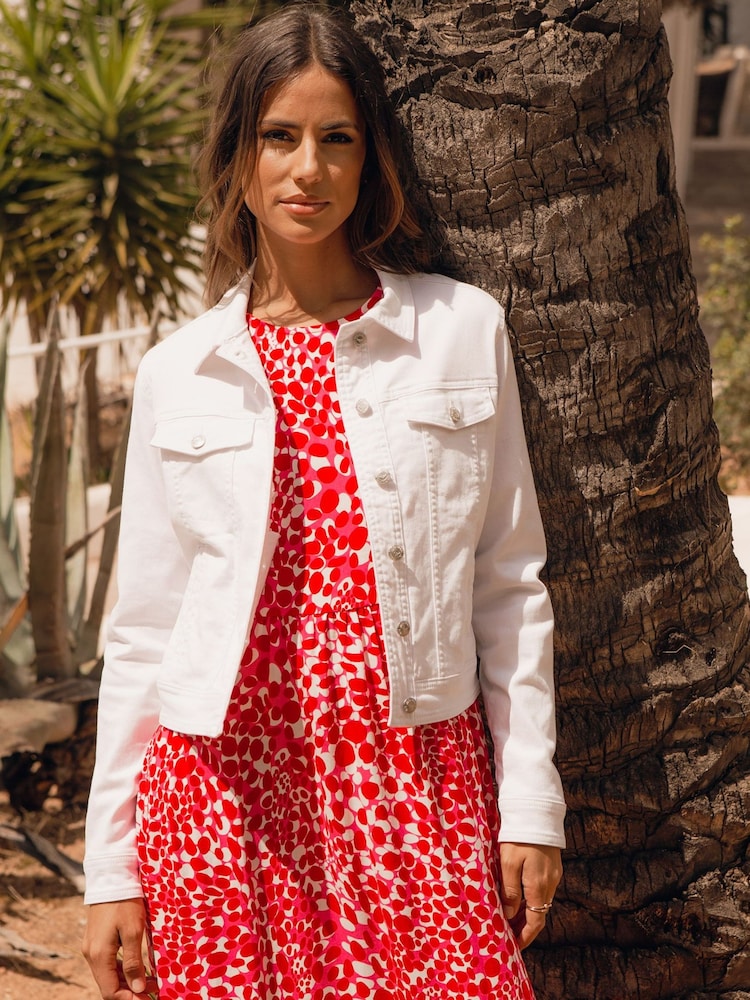 Threadbare White Classic Denim Jacket - Image 3 of 4