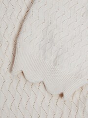 Threadbare Natural Pointelle Knitted Top - Image 5 of 5