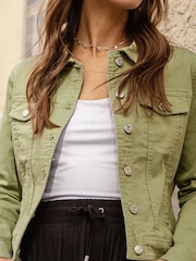Sage zelena - Threadbare klasična denim jakna - Slika 4 iz 4