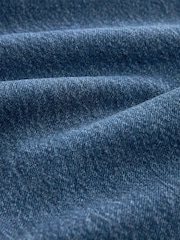 Dunkelblau - Jeans mit geradem Bein und ungesäumtem Bund aus 100 % Baumwolle - Bild 6 von 6
