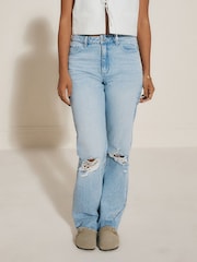Bleach 100% Cotton Ripped Straight Leg Jeans - Image 2 of 5