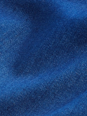 Bright Blue Double Button Cropped Wide Leg Jeans - Image 6 of 6