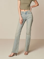 Green Tinted Low Bootcut Jeans - Image 3 of 7