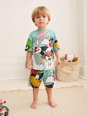 Grün/Looney Tunes - Lizenzierter einzelner Pyjama (9M.–9J.) - Bild 1 von 9